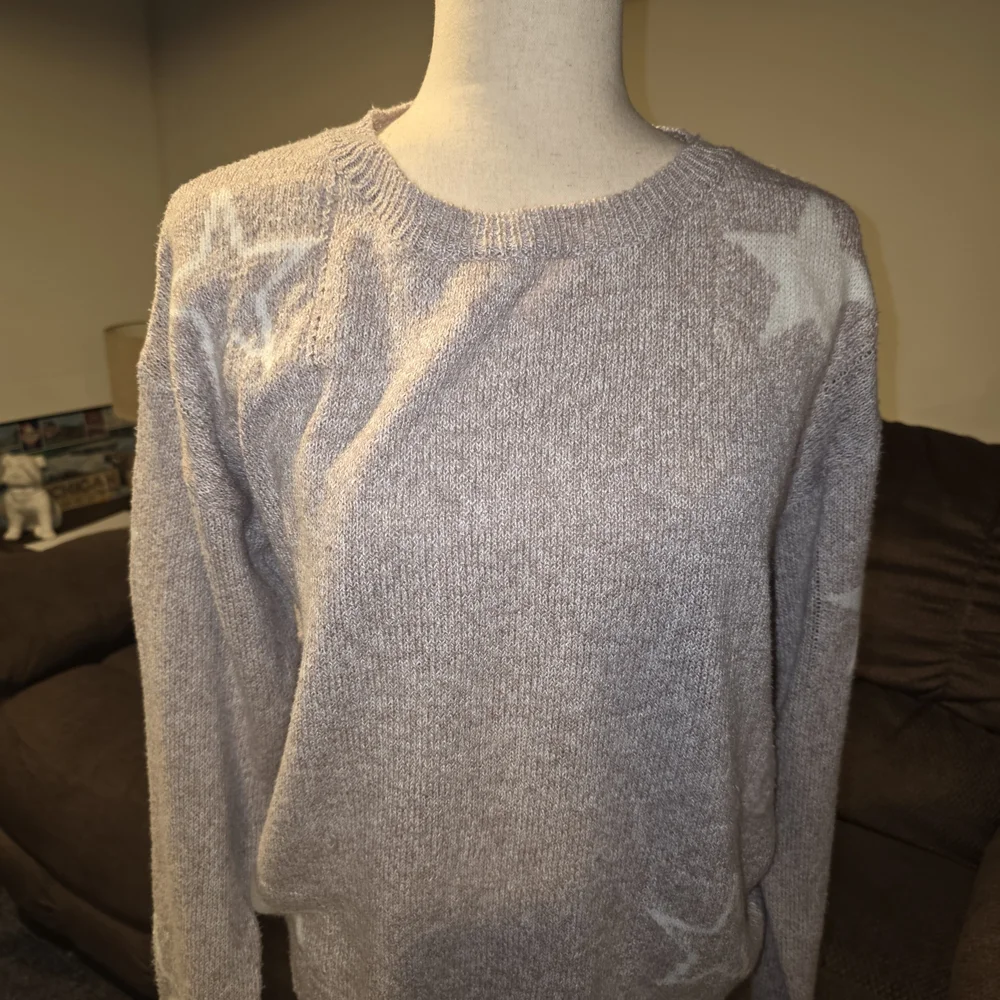 Star Pattern Crew Neck SOFT Sweater